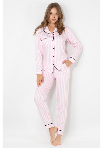 Miorre Doremi Victoria Uzun Kollu Bayan Pijama Takımı 001