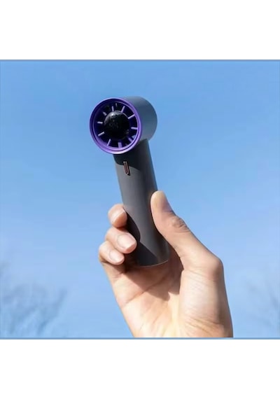 Mini Taşınabilir Turbo El Fanı Yüksek Hızlı, Akıllı Dijital Ekran, Usb-c Şarj Edilebilir, Kompakt, Modern Mor