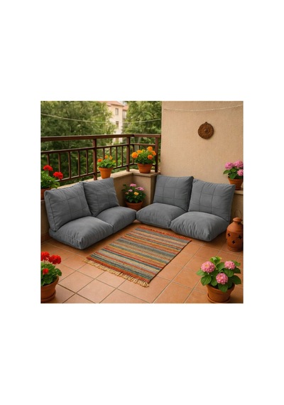 Bahçe Minderi,balkon Minderi ,petek Önü, Kreş , Şark Köş.minderi Modern Ve Rahat Tasarım Açık Gri