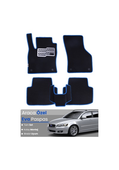 Volvo V50 Stationwagon 2004-2012 Uyumlu Eva Paspas Tam Set Oto Paspas,araca Özel,tam Koruma 216