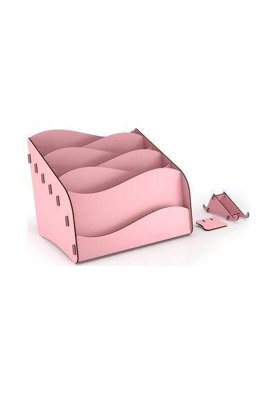 Masaüstü Organizer Evrak Rafı 6 Renk Pembe - 114808291 Pembe