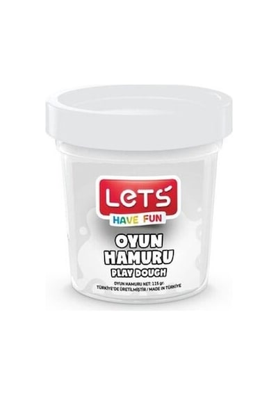 Let's Tek Renk Oyun Hamuru Beyaz 115 Gr