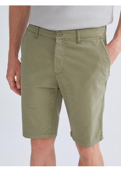 Lcwaıkıkı Classic Haki Standart Kalıp Gabardin Erkek Şort