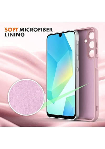 Samsung Galaxy A37 Uyumlu Içi Kadife Lansman Kılıf Ve Şeffaf Temperli Cam Ekran Koruyucu Açık Pembe