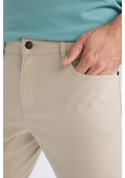 DeFacto Slim Fit Dar Kesim Dar Paça Chino Kanvas Pantolon C2401AX25SPBG191