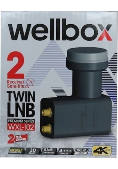 Wellbox Bağımsız 2 Çıkış Hd 4K 3D Twin Çiftli 2 Li Lnb İkili Lnb