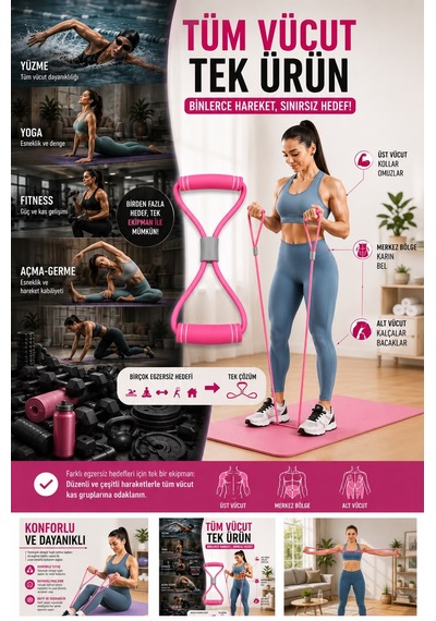 Pilates Direnç Lastiği Pembe