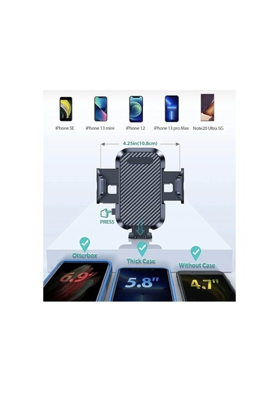 Vantuzlu Araç Içi Ayarlanabilir  Vantuzlu Telefon Tutucu