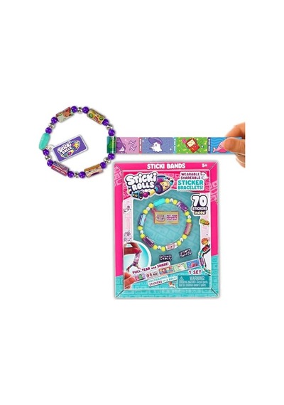 Sticki Rolls Sticki Band Giyilebilir Etiket Bileklik - 70 Çıkartma Abanoz