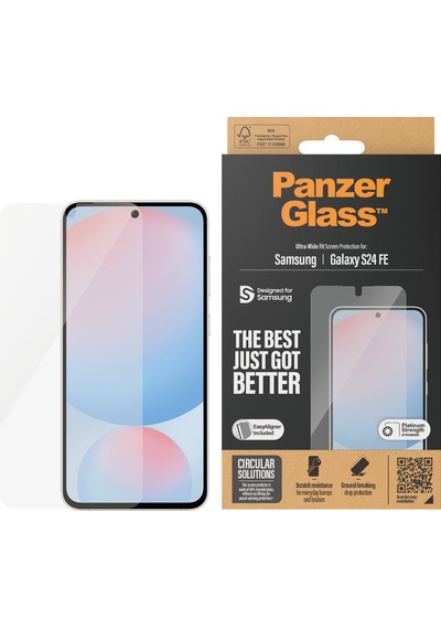 Panzerglass Samsung Galaxy Uyumlu S24 Fe Ultra-wide Fit Çerçeve Aparatlı Ekran Koruyucu
