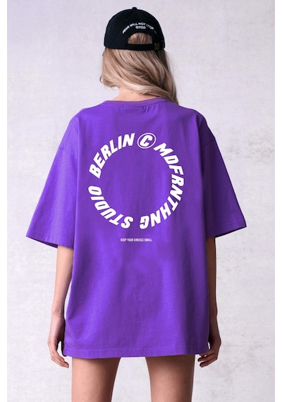 Madmext Mad Girl Mor Baskılı Tişört Mg1197-mor Mor