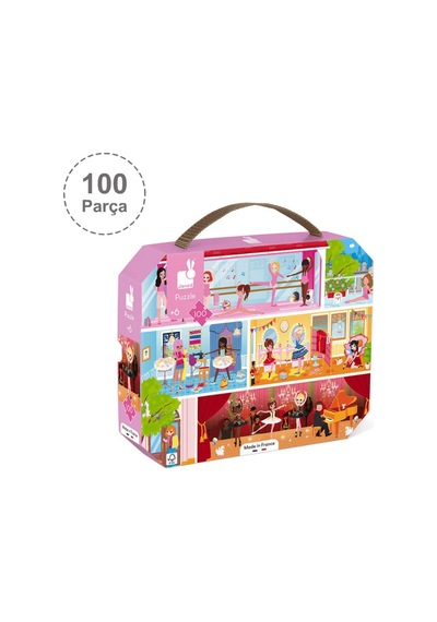Janod 100 Parça Çantalı Puzzle - Dans Akademi