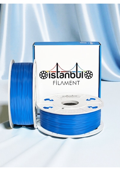 İstanbul Filament 3d Baskı Pla Filament Mavi Renk 1 Kg Ø 1,75mm 0,05 Mm Bambu Lab Uyumlu 1.75mm