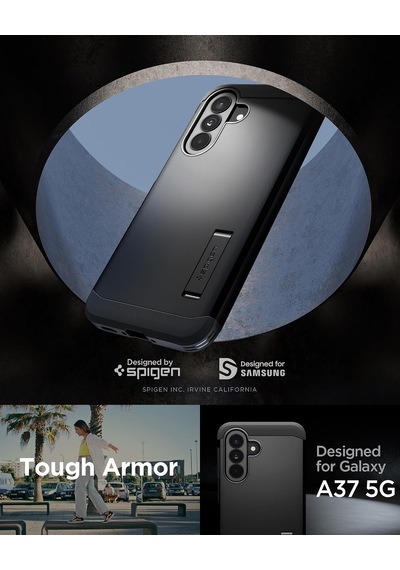 Galaxy A37 İle Uyumlu Kılıf Tough Armor Black - Acs11131