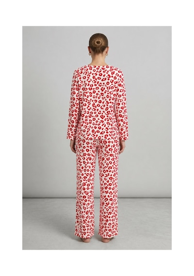 Fit Women Kadın Comfort Esnek Kırmızı Pijama Takımı 4686