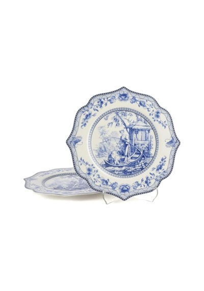 Blue Garden 2li Tatlı Tabağı 22cm-7885 Mavi