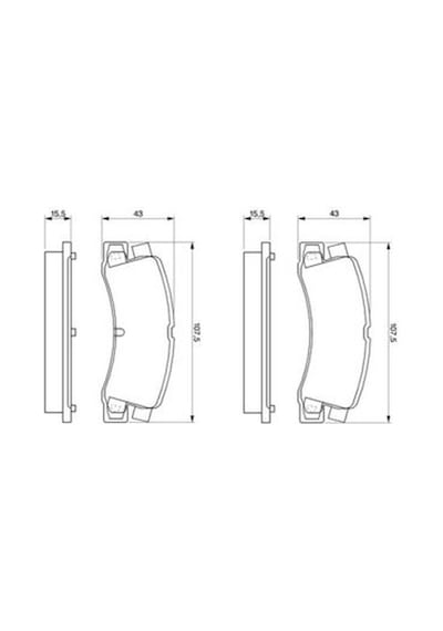 Toyota Corolla 1.3 1996-2000 Bosch Arka Balata Wva20076