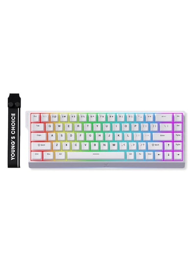 Mchose Ace68 E-sport White %65 Hall Effect Ice Blue Manyetik Swit
