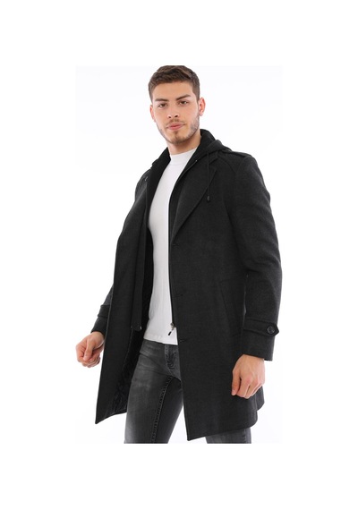 Plt8401 Dewberry Erkek Palto-antrasit Antrasit
