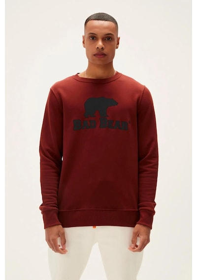 Bad Bear Logo Crewneck Woody 22.02.12.007-c122 Bordo