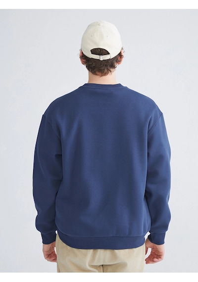 LC Waikiki Xsıde İndigo Bisiklet Yaka Erkek Sweatshirt Indigo