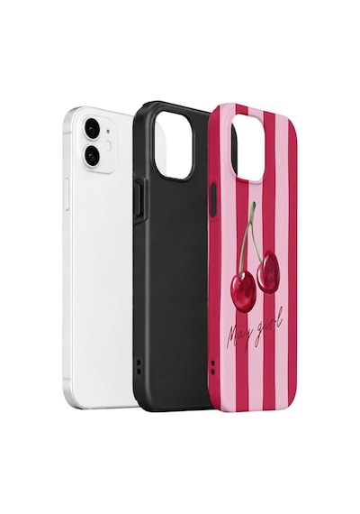 Apple iPhone Uyumlu 12 Vorian Çift Katmanlı Kılıf Cherry Girl