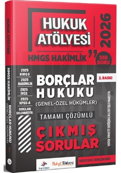 Dizgi Kitap 2026 Hukuk Atölyesi Hmgs Hakimlik Borçlar Hukuku Genel Özel Hükümler Çıkmış Sorular