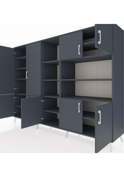 Hyperion Dolap 14 Raflı 9 Kapaklı 220x44x163 Antrasit-antrasit Antrasit-antrasit Hyperion Dolap 14 Raflı 9 Kapaklı 220x44x163 Antrasit-antrasit Antrasit-antrasit