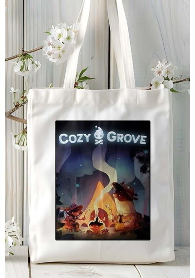 Art Hediye Cozy Grove Mobil Oyun Baskılı Omuz Çanta Çift Tafaflı Baskı Kişiye Özel 6 Çok Renkli