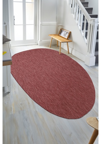 Konfor Halı Tema 9039 Bordo Sisal Hasır İç Dış Mekan Kilim Dekoratif Bahçe Balkon Salon Halısı Bordo