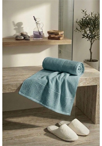Esila Serisi İndigo Renk Banyo Havlusu 90 X 150 Premium Yumuşak Dokulu %100 Organik Pamuk İndigo - 890563692 İndigo