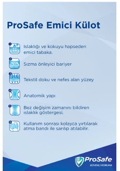 Prosafe Yetişkin Emici Külot 110 - 150 Cm Large 14 Lü