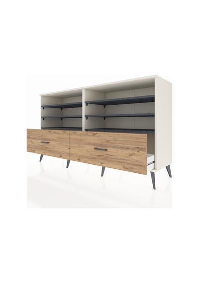 Hyperion Konsol 6 Raflı 2 Çekmeceli 176x44x99 Aytaşı-antrasit/ça Aytaşı-antrasit/çam Hyperion Konsol 6 Raflı 2 Çekmeceli 176x44x99 Aytaşı-antrasit/ça Aytaşı-antrasit/çam