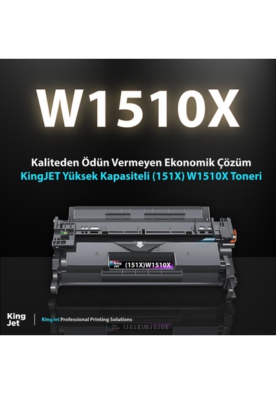 Kingjet Hp Uyumlu 151x W1510x Yüksek Kapasiteli 2'li Paket Uyumlu Toner Çipli 4003n