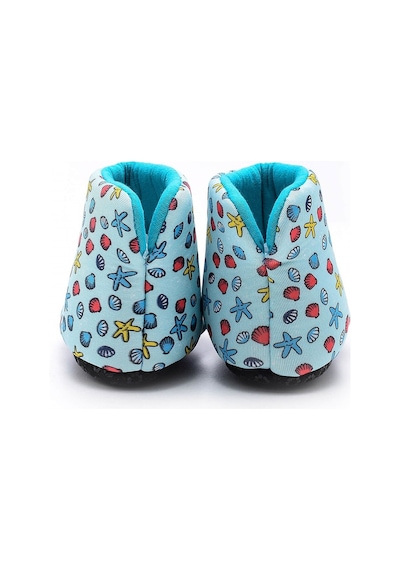 First Step Deniz Kabuklu Dijital Baskılı Ev Botu F-825 Mint Yeşili