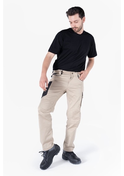 F 2144 Kordura Takviyeli Likralı Pantolon Camel-lacivert Kamel - Lacivert