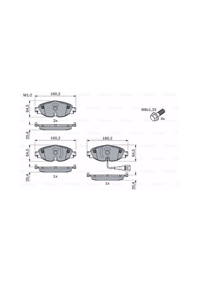 Vw Passat Variant 1.6 Tdi 2014-2020 Bosch Ön Fren Balatası