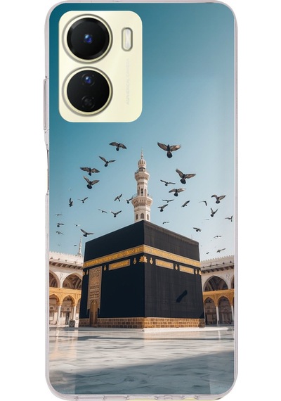 Vivo Y16 Uyumlu Kabe Umre Ve Kuşlar Baskılı Silikon Kılıf Renkli