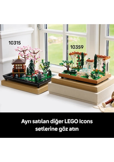 LEGO® Icons Fıskiyeli Bahçe 10359 - Yetişkinler için Dekoratif Bahçe Modeli Yapım Seti (1302 Parça)