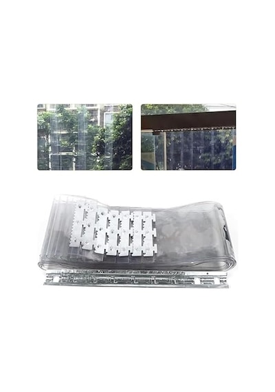 Pvc Şerit Perde, Depo Ve Soğuk Oda İçin Şeffaf Pvc Şerit Perde - Su Geçirmez Vinil Kapı Değiştirme Örtüsü, T Genel