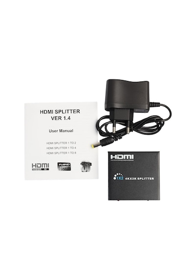 Turbosepet 2 Port Hdmi Splitter Hdmi Çoklayici Çoğaltici Adaptörlü