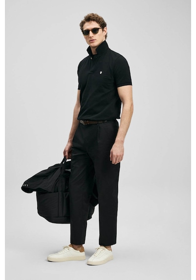 Lufian Laon Smart Siyah Erkek Polo Yaka T-shirt 111040230