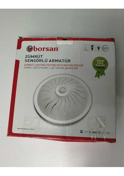 Sensörlü Armatür Ledli 15w 6500k Beyaz Işık Acil Kitli Zümrüt Beyaz
