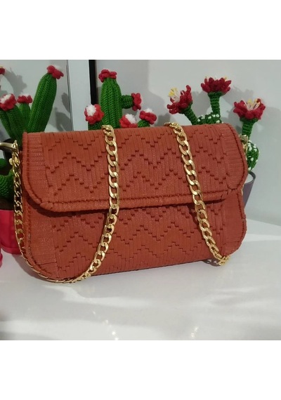 Amigurumi Kanvas Çanta Kiremit Renk Açık Kiremit
