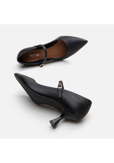Hotiç Mary Jane Hakiki Deri Siyah Kadın Stiletto 01ayh290860a100 Siyah