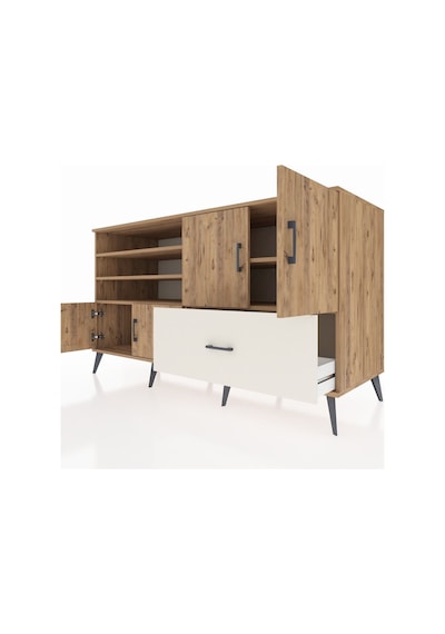 Kronos Konsol 5 Raflı Tek Çekmeceli 4 Kapaklı 176x59x99 Çam-çam/a Çam-çam/aytaşı Kronos Konsol 5 Raflı Tek Çekmeceli 4 Kapaklı 176x59x99 Çam-çam/a Çam-çam/aytaşı