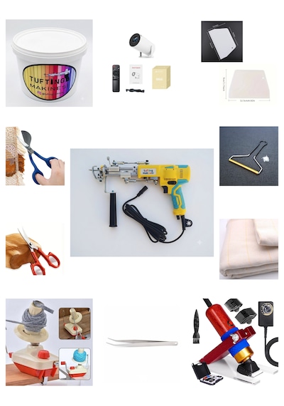 Ak-v Tufting Makinesi Full Set Sarı Ak-v - Bordo Tıraş Makinesi Set İçeriği Açıklama Kısmındadır