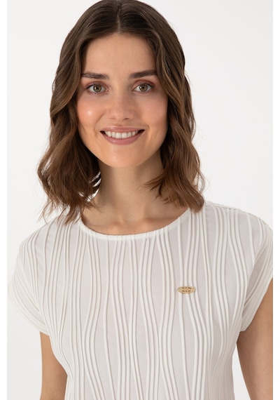 U.S. Polo Assn. Kadın Beyaz Crop Bisiklet Yaka Tişört 50299812-VR013
