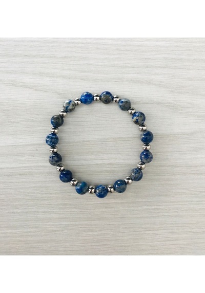 Mk Tasarım Gerçek Lapis Lazuli Taşı Bileklik Mk100155 Renkli