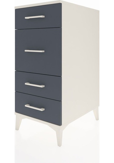 Kronos Komodin 4 Çekmeceli 44x59x96 Aytaşı-antrasit Aytaşı